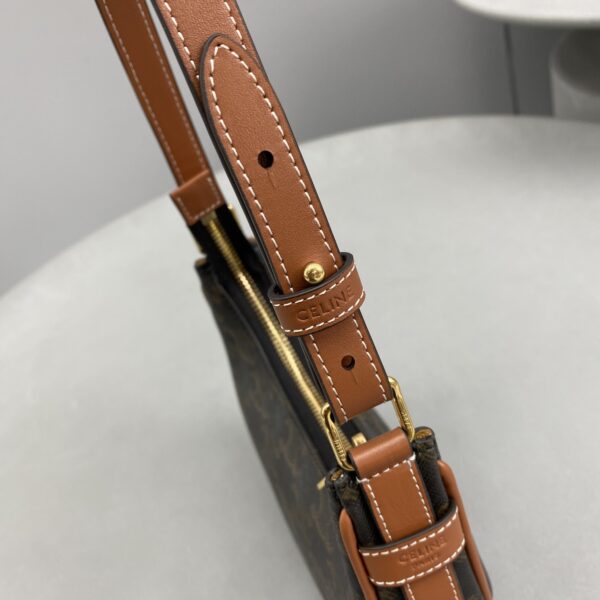 1:1 Replica Celine Mini Ava In Triomphe Canvas Brown For Women 6in/16cm 10I602DS1-04LU