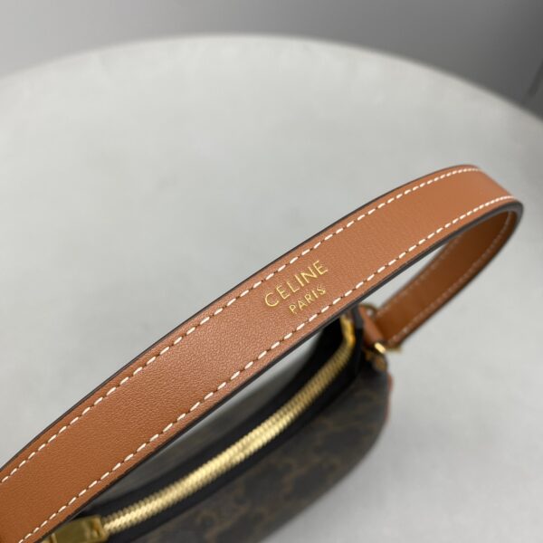 1:1 Replica Celine Mini Ava In Triomphe Canvas Brown For Women 6in/16cm 10I602DS1-04LU