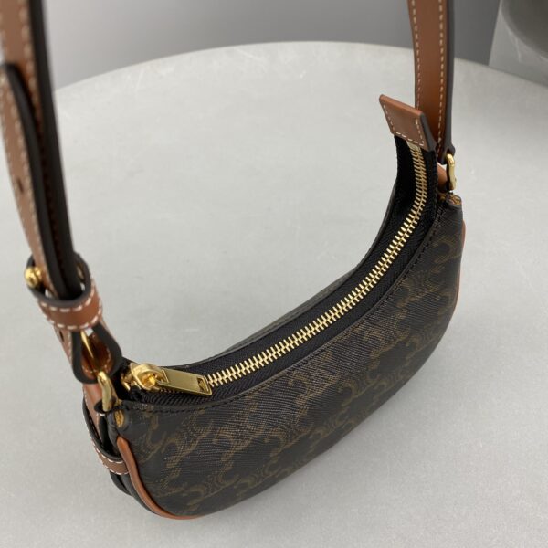1:1 Replica Celine Mini Ava In Triomphe Canvas Brown For Women 6in/16cm 10I602DS1-04LU