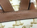 1:1 Replica Celine Mini Backpack Folco In Triomphe Canvas White For Women 7in/20cm 197662CAS.01BC