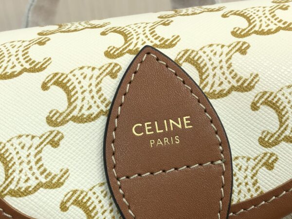 1:1 Replica Celine Mini Backpack Folco In Triomphe Canvas White For Women 7in/20cm 197662CAS.01BC