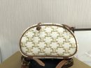 1:1 Replica Celine Mini Backpack Folco In Triomphe Canvas White For Women 7in/20cm 197662CAS.01BC