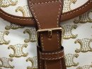 1:1 Replica Celine Mini Backpack Folco In Triomphe Canvas White For Women 7in/20cm 197662CAS.01BC