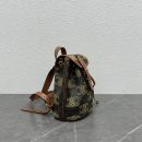 1:1 Replica Celine Mini Backpack Folco In Triomphe Canvas With Triomphe Heart Embroidery Brown For Women 8in/20cm 197662EF3.04LU