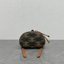 1:1 Replica Celine Mini Backpack Folco In Triomphe Canvas With Triomphe Heart Embroidery Brown For Women 8in/20cm 197662EF3.04LU