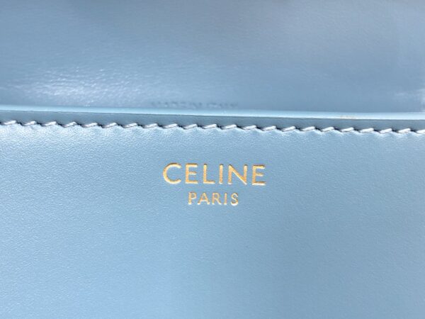 1:1 Replica Celine Mini Besace Cuir Triomphe Demin For Women 4in/11cm 10J303DPQ.07DD