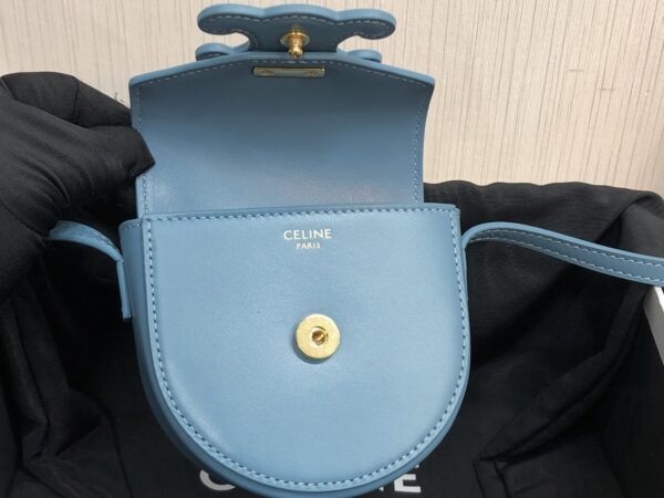 1:1 Replica Celine Mini Besace Cuir Triomphe Demin For Women 4in/11cm 10J303DPQ.07DD