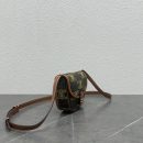 1:1 Replica Celine Mini Besace In Triomphe Canvas With Triomphe Heart Embroidery Brown For Women 6in/15cm 196702ECK.04LU