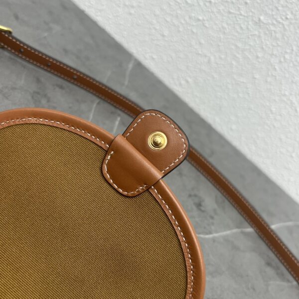 1:1 Replica Celine Mini Besace In Triomphe Canvas With Triomphe Heart Embroidery Brown For Women 6in/15cm 196702ECK.04LU