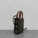 1:1 Replica Celine Mini Folco In Triomphe Canvas With Triomphe Heart Embroidery Brown For Women 8in/20cm