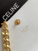 1:1 Replica Celine Mini Shoulder Chain Matelasse Monochrome Black/White For Women 18cm / 7in 10L333EWJ.38NO
