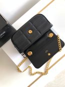 1:1 Replica Celine Mini Shoulder Chain Matelasse Monochrome Black/White For Women 18cm / 7in 10L333EWJ.38NO