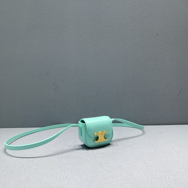 1:1 Replica Celine Mini Triomphe Ice Mint For Women 4in/11cm 10I513DPV.29IM
