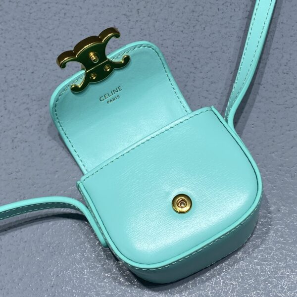 1:1 Replica Celine Mini Triomphe Ice Mint For Women 4in/11cm 10I513DPV.29IM