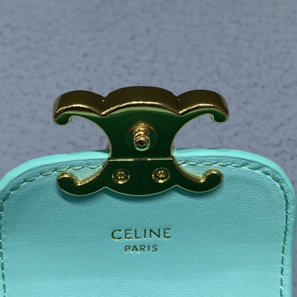 1:1 Replica Celine Mini Triomphe Ice Mint For Women 4in/11cm 10I513DPV.29IM