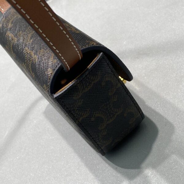 1:1 Replica Celine Mini Triomphe In Triomphe Canvas Tan For Women 4in/11cm 10I512DQB.04LU
