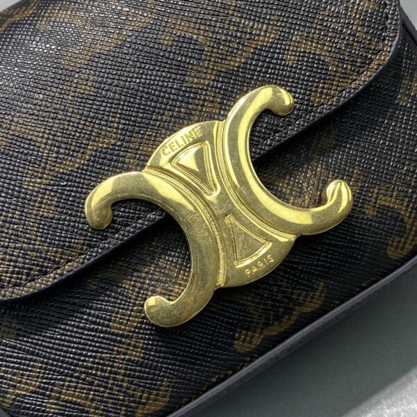1:1 Replica Celine Mini Triomphe In Triomphe Canvas Tan For Women 4in/11cm 10I512DQB.04LU