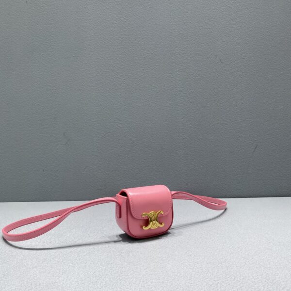 1:1 Replica Celine Mini Triomphe Pink For Women 4in/11cm