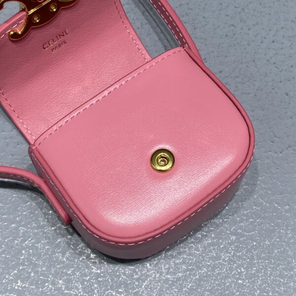 1:1 Replica Celine Mini Triomphe Pink For Women 4in/11cm