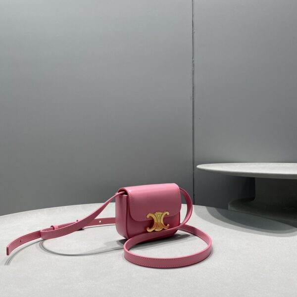 1:1 Replica Celine Mini Triomphe Pink For Women 4in/11cm