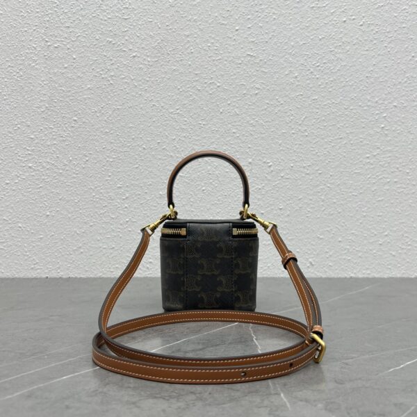 1:1 Replica Celine Mini Vanity Case In Triomphe Canvas Tan For Women 4in/9cm 10J762CZ1.04LU