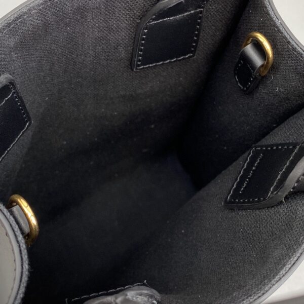 1:1 Replica Celine Mini Vertical Cabas Celine In Textile With Celine Print Black For Women 8in/20cm