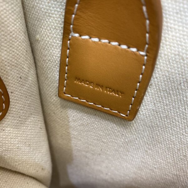 1:1 Replica Celine Mini Vertical Cabas Celine In Textile With Celine Print White/Brown For Women 8in/20cm 193302BNZ.02NT