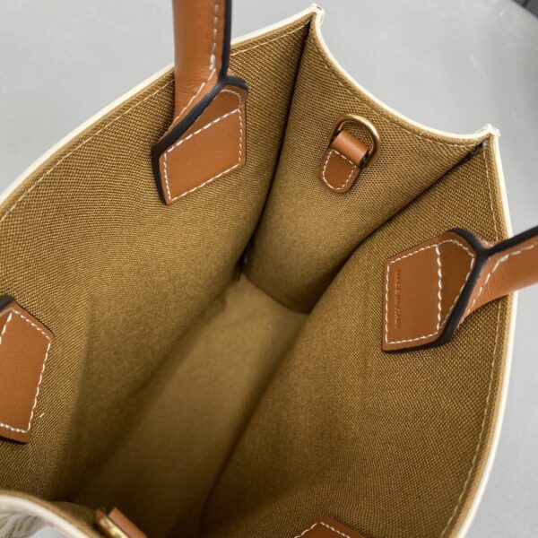 1:1 Replica Celine Mini Vertical Cabas In Triomphe Canvas Red For Women 7.2in/18cm
