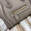 1:1 Replica Celine Nano Luggage Bag In Drummed Dark Brown For Women 8in/20cm