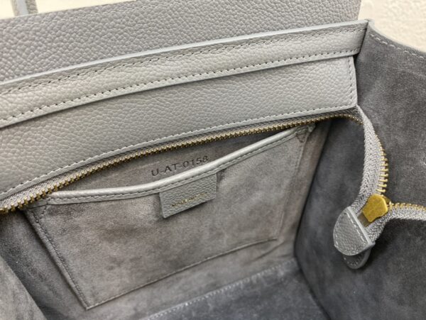 1:1 Replica Celine Nano Luggage Bag In Drummed Dark Brown For Women 8in/20cm