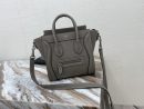 1:1 Replica Celine Nano Luggage Bag In Drummed Dark Brown For Women 8in/20cm