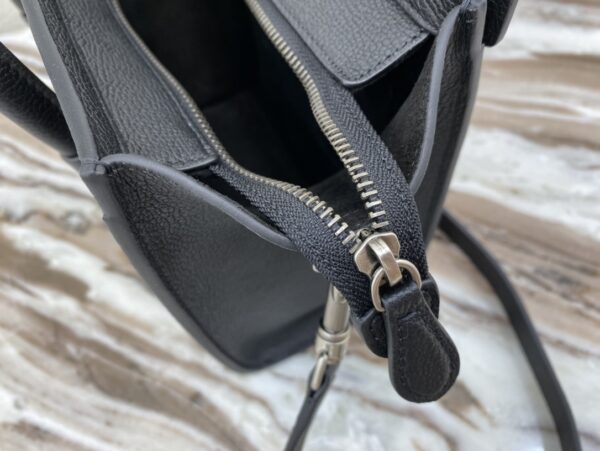 1:1 Replica Celine Nano Luggage Bag In Drummed Grey For Women 8in/20cm 189243AQL.10KL