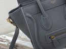 1:1 Replica Celine Nano Luggage Bag In Drummed Grey For Women 8in/20cm 189243AQL.10KL