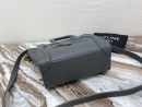 1:1 Replica Celine Nano Luggage Bag In Drummed Grey For Women 8in/20cm 189243AQL.10KL