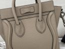 1:1 Replica Celine Nano Luggage Bag In Drummed Light Brown For Women 8in/20cm 189243DRU.03UN