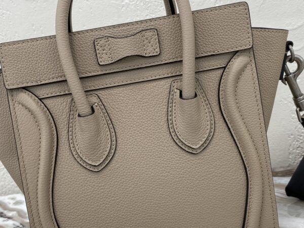 1:1 Replica Celine Nano Luggage Bag In Drummed Light Brown For Women 8in/20cm 189243DRU.03UN