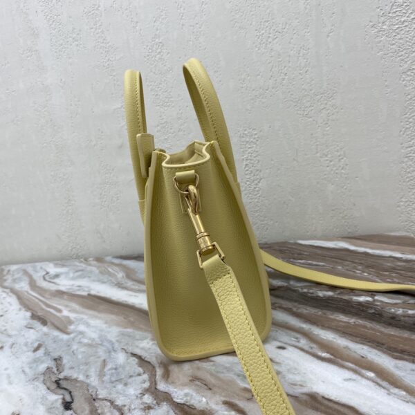 1:1 Replica Celine Nano Luggage Bag In Drummed Yellow For Women 8in/20cm
