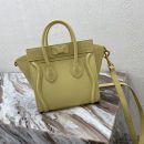 1:1 Replica Celine Nano Luggage Bag In Drummed Yellow For Women 8in/20cm