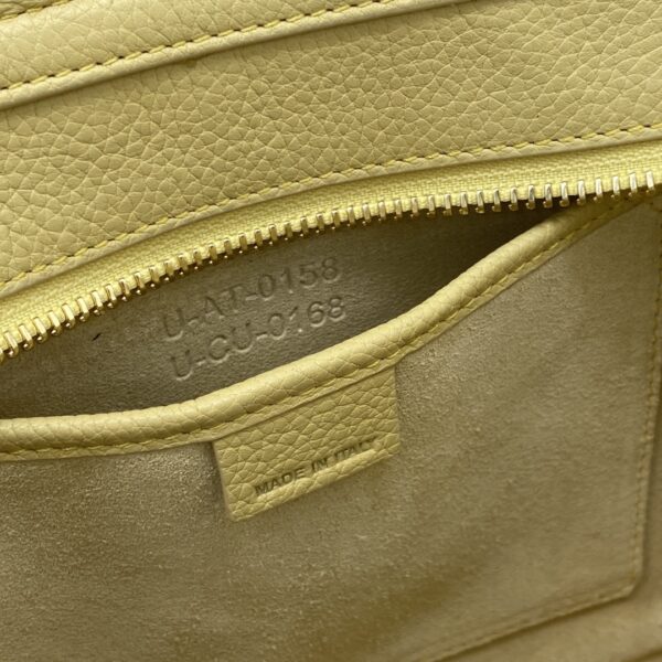 1:1 Replica Celine Nano Luggage Bag In Drummed Yellow For Women 8in/20cm