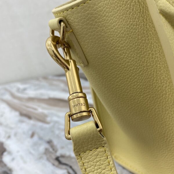 1:1 Replica Celine Nano Luggage Bag In Drummed Yellow For Women 8in/20cm