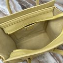 1:1 Replica Celine Nano Luggage Bag In Drummed Yellow For Women 8in/20cm