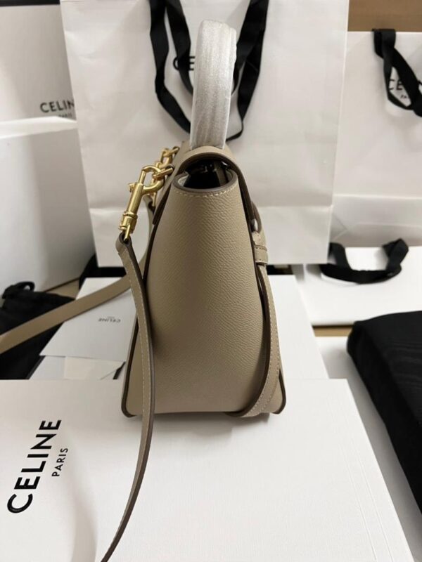 1:1 Replica Celine Nano Micro Belt Bag In Grained Material Light Taupe For Women 9.5in/24cm
