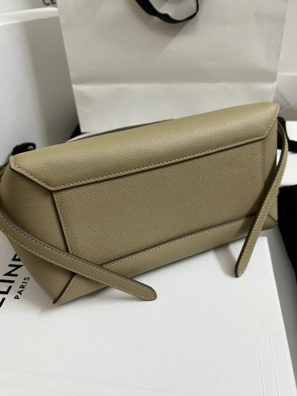 1:1 Replica Celine Nano Micro Belt Bag In Grained Material Light Taupe For Women 9.5in/24cm