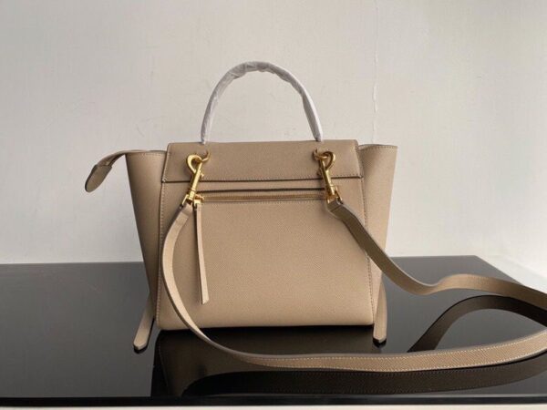 1:1 Replica Celine Nano Mini Belt Bag In Grained Material Light Taupe For Women 11in/28cm