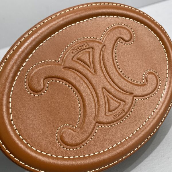 1:1 Replica Celine Oval Bag Cuir Triomphe Brown For Women 8in/20cm 198603DXC.04LU