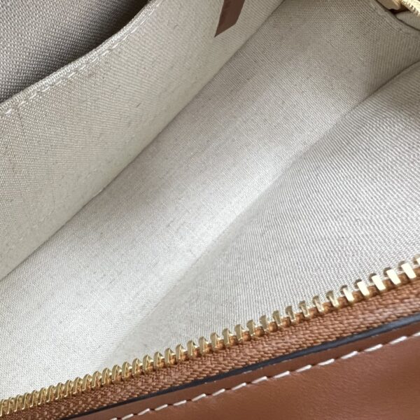 1:1 Replica Celine Oval Bag Cuir Triomphe In Textile Natural / Tan For Women 8in/20cm 198602DU8.02NT