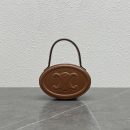 1:1 Replica Celine Oval Minaudiere Cuir Triomphe Brown For Women 6in/11.5cm 198613DU6.04LU