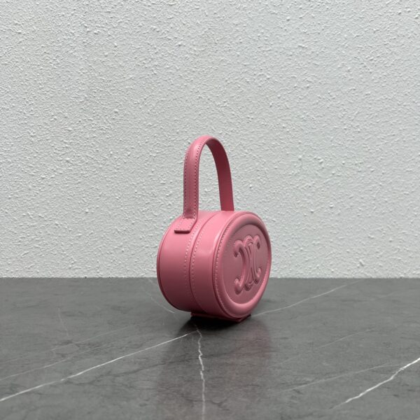 1:1 Replica Celine Oval Minaudiere Cuir Triomphe Pink For Women 6in/11.5cm