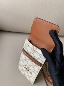 1:1 Replica Celine Printed Embroidered Flip Phone Bag White For Women 7.2in/18cm
