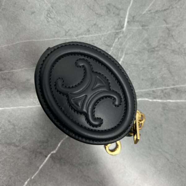 1:1 Replica Celine Pulse Cuir Triopee With Hooks - Soft Black For Women 3in/8cm 10I863DPQ.38NO
